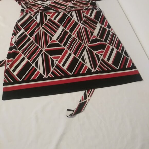 Studio One New York women's size XL red, white and black diamond dress - Picture 13 of 16